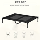 Pawhut Large Pet Cot Portable Dog Cat Sleep Bed Elevated Camping Outdoor Black