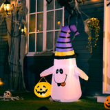 1.2M Halloween Inflatable Witch Ghost Pumpkin Lantern with LED Lights