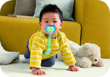 Dummy Clip | 2 Pack | Baby Soother Clips Fit All  Soothers | Adjustable Length and Lightweight Design | Baby Accessories | White with Blue Strap | Dummies Not Included