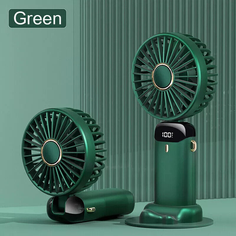 Portable Hand-Held Fan Mini Folding Desk Fan Cooler Cooling USB Rechargeable UK