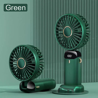 Portable Hand-Held Fan Mini Folding Desk Fan Cooler Cooling USB Rechargeable UK