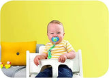 Dummy Clip | 2 Pack | Baby Soother Clips Fit All  Soothers | Adjustable Length and Lightweight Design | Baby Accessories | White with Blue Strap | Dummies Not Included
