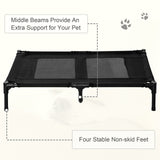 Pawhut Large Pet Cot Portable Dog Cat Sleep Bed Elevated Camping Outdoor Black