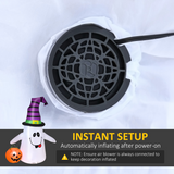 1.2M Halloween Inflatable Witch Ghost Pumpkin Lantern with LED Lights