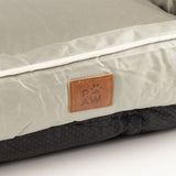 Medium Dog Bed 70x60x15cm – Padded Pet Bed with Raised Sides – Khaki Beige
