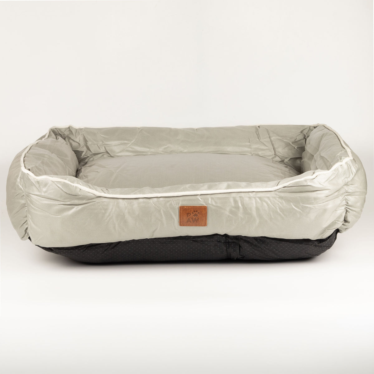 Medium Dog Bed 70x60x15cm – Padded Pet Bed with Raised Sides – Khaki Beige