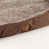 Medium Plush Teddy Dog Bed 70x55x18cm – Soft Cosy Pet Bed with Padded Base & Raised Edges
