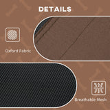 Pawhut 122Cm Elevated Dog Bed Cooling Raised Pet Cot UV Protection Canopy Brown