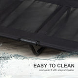 Pawhut Large Pet Cot Portable Dog Cat Sleep Bed Elevated Camping Outdoor Black
