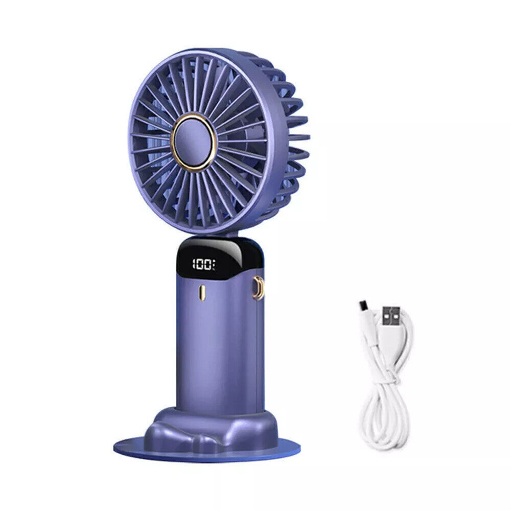 Portable Hand-Held Fan Mini Folding Desk Fan Cooler Cooling USB Rechargeable UK