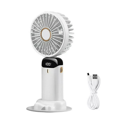 Portable Hand-Held Fan Mini Folding Desk Fan Cooler Cooling USB Rechargeable UK